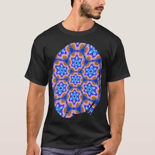 Schattige harig bloempatroon t-shirt (Voorkant)