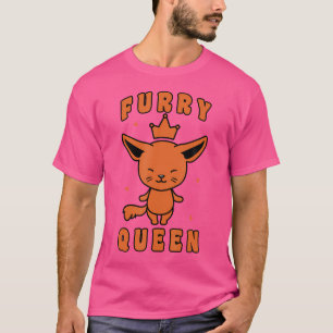 Schattige Harige Koningin Furries Fandom Fursuit C T-shirt