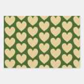 Schattige Hart Art Geel Kleurrijk Patroon Inpakpapier Vel (Voorkant 2)