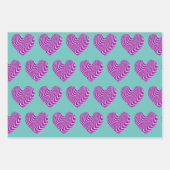 Schattige hart Art Paarse en roze liefde Inpakpapier Vel (Voorkant 2)