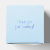 Schattige hart ballonnen olifant blauw baby jongen bedankdoosjes (Bovenkant)