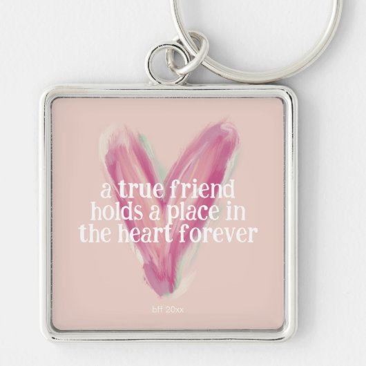 Schattige hart BFF Galentine Gift Sleutelhanger (Voorkant)