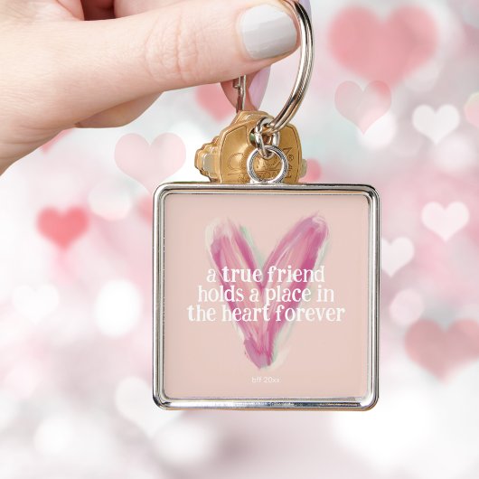 Schattige hart BFF Galentine Gift Sleutelhanger