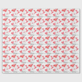 Schattige Hart Boeket Liefde Cadeaupapier (Vlak)
