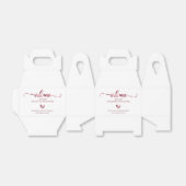 Schattige Hart Bruiloft Welkom Hotel Favor Box Bedankdoosjes (Uitgevouwen)