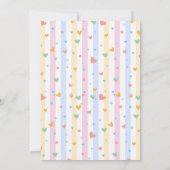 Schattige Hart Bunny Hoppers Baby shower Kaart (Achterkant)