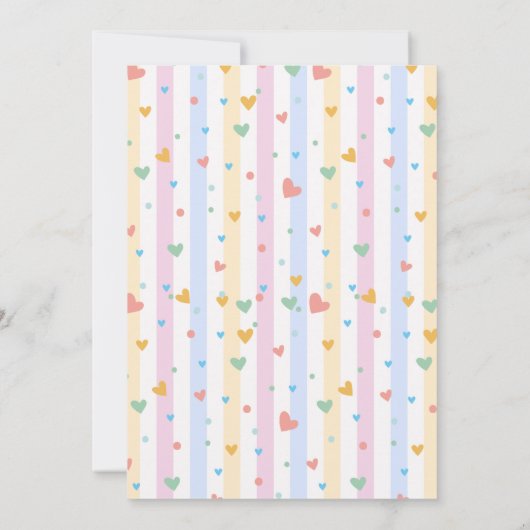 Schattige Hart Bunny Hoppers Baby shower Kaart (Achterkant)