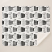 Schattige Hart Cactus Plaid Plant Pot Pattern Sherpa Deken (Voorkant (horizontaal))