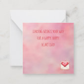 Schattige Hart Dag Valentijnsdag Kaarten Notitiekaartje (Achterkant)