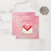 Schattige Hart Dag Valentijnsdag Kaarten Notitiekaartje (Voorkant / Achterkant in situ)