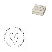Schattige hart eenvoudig uit de bibliotheek Custom Rubberstempel (Gestempeld)