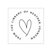Schattige hart eenvoudig uit de bibliotheek Custom Rubberstempel (Afrduk)