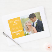 Schattige hart geel bruiloft dank u Stickers (Envelop)