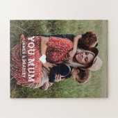 Schattige hart hou van je mama Moederdag foto Legpuzzel (Horizontaal)