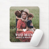 Schattige hart hou van je mama Moederdag foto Muismat (Met muis)