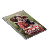 Schattige hart hou van je mama Moederdag foto Notitieboek (Rechterzijde)