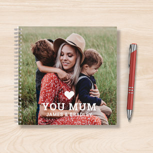 Schattige hart hou van je mama Moederdag foto Notitieboek