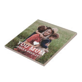 Schattige hart hou van je mama Moederdag foto Tegeltje (Zijkant)