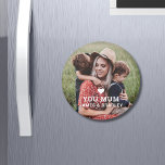 SCHATTIGE HART HOU VAN JE MAMA MOEDERDAG MAGNEET<br><div class="desc">Schattige HEART LOVE YOU MUM Moederdag Magnets bevat je favoriete foto met de tekst "(love heart) you Mum" in het moderne witte script met je namen hieronder. Personaliseer door de tekst in het bijgeleverde tekstvak te bewerken en uw eigen afbeelding toe te voegen. Ontworpen door ©2022 Evco Studio www.zazzle.com/store/evcostudio</div>