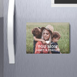 SCHATTIGE HART HOU VAN JE MAMA MOEDERDAG MAGNEET<br><div class="desc">Schattige HEART LOVE YOU MOM Moederdag Magnets bevat je favoriete foto met de tekst "(love heart) you mom" in het huidige witte script met je namen hieronder. Personaliseer door de tekst in het bijgeleverde tekstvak te bewerken en uw eigen afbeelding toe te voegen. Ontworpen door ©2022 Evco Studio www.zazzle.com/store/evcostudio</div>