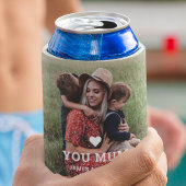 Schattige HART HOUDT VAN JE MAM Moederdag Foto Blikjeskoeler