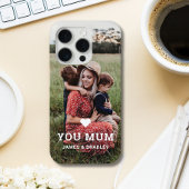 Schattige HART HOUDT VAN JE MAM Moederdag Foto Case-Mate iPhone Case