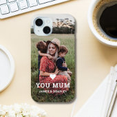 Schattige HART HOUDT VAN JE MAM Moederdag Foto Case-Mate iPhone Case