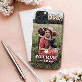 Schattige HART HOUDT VAN JE MAM Moederdag Foto Case-Mate iPhone Case