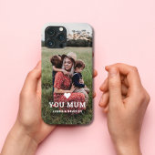 Schattige HART HOUDT VAN JE MAM Moederdag Foto Case-Mate iPhone Case