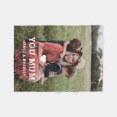 Schattige HART HOUDT VAN JE MAM Moederdag Foto Fleece Deken (Voorkant (Horizontaal))