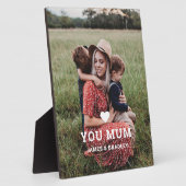 Schattige HART HOUDT VAN JE MAM Moederdag Foto Fotoplaat (Zijkant)