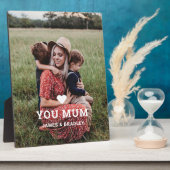 Schattige HART HOUDT VAN JE MAM Moederdag Foto Fotoplaat (Zijkant)