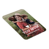 Schattige HART HOUDT VAN JE MAM Moederdag Foto Magneet (Rechterzijde)