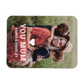 Schattige HART HOUDT VAN JE MAM Moederdag Foto Magneet (Horizontaal)