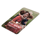 Schattige HART HOUDT VAN JE MAM Moederdag Foto Magneet (Linkerzijde)