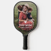 Schattige HART HOUDT VAN JE MAM Moederdag Foto Pickleball Paddle (Achterkant)