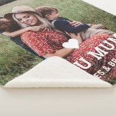 Schattige HART HOUDT VAN JE MAM Moederdag Foto Sherpa Deken (3/4)