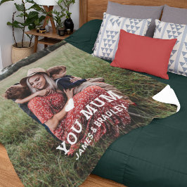 Schattige HART HOUDT VAN JE MAM Moederdag Foto Sherpa Deken