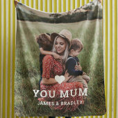 Schattige HART HOUDT VAN JE MAM Moederdag Foto Sherpa Deken