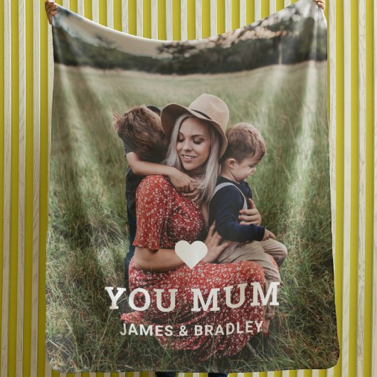 Schattige HART HOUDT VAN JE MAM Moederdag Foto Sherpa Deken