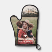 Schattige HART HOUDT VAN JE Mama Foto Moederdag Ovenwant (Voorkant)