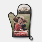 Schattige HART HOUDT VAN JE MUMMIE Foto Moederdag Ovenwant (Voorkant)