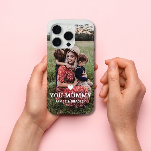Schattige HART HOUDT VAN JE MUMMY Moederdag Foto Case-Mate iPhone Case