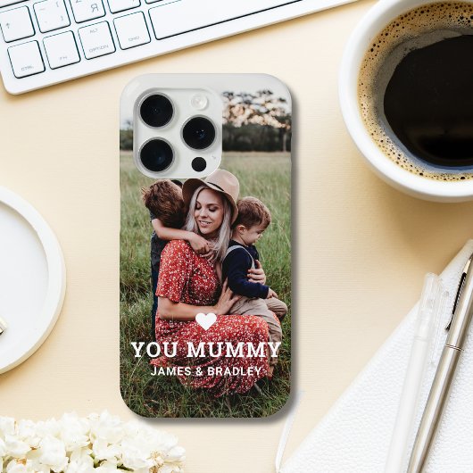 Schattige HART HOUDT VAN JE MUMMY Moederdag Foto Case-Mate iPhone Case