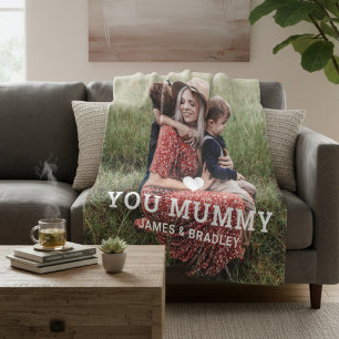 Schattige HART HOUDT VAN JE MUMMY Moederdag Foto Sherpa Deken