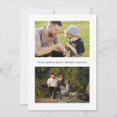 Schattige HART HOUDT VAN JE VADER Foto Vaderdag Feestdagenkaart (Achterkant)