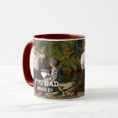 Schattige HART HOUDT VAN JE VADER Foto Vaderdag Mok (Voorkant links)