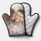 Schattige HART HOUDT VAN JE VADER Foto Vaderdag Ovenwant (Voorkant / Achterkant)