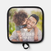 Schattige HART HOUDT VAN JE VADER Foto Vaderdag Pannenlap (Voorkant)