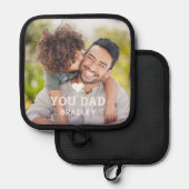 Schattige HART HOUDT VAN JE VADER Foto Vaderdag Pannenlap (Voorkant / Achterkant)